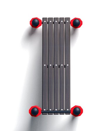 Лавочка для пресса с уклоном и перекладиной (PAW-27) - 108 мм (алюминий)