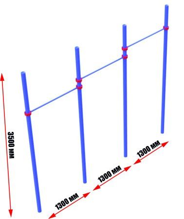 Турник трехуровневый серии "Воркаут"