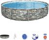 Каркасный бассейн Bestway Power Steel 56889 (671x132, с фильтр-насосом и лестницей)