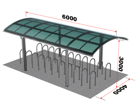 Велопарковка на 20 мест (с навесом)