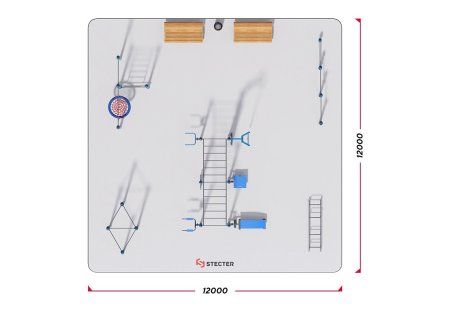 Воркаут площадка №2 - 12х12 метров (144 кв.м.)