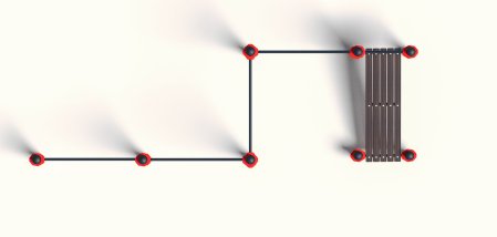 Каскад турников со скамьей для пресса (PAW-12)