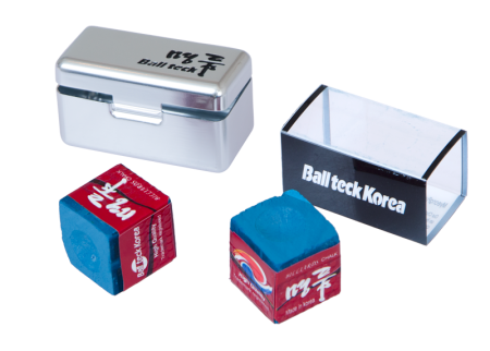 Мел «Ball teck PRO II» (2 шт, в серебристой металлической коробке) синий