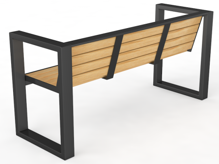 Скамья для улицы "Квадрат" со спинкой
