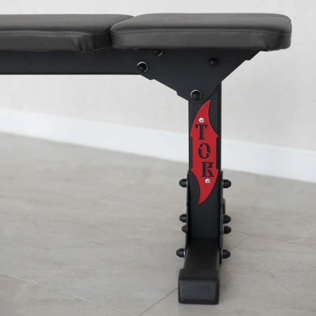 Скамья горизонтальная домашняя складная - Черный-Черный
