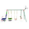 Детский комплекс DFC MULTIPLAY качели: планер, верёвочные, гнездо; мини-батут и баскетбольный щит