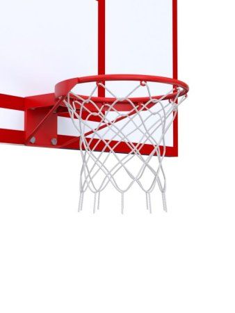 Баскетбольная стационарная стойка с игровым щитом 1800х1050 мм и усиленным кольцом