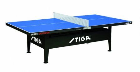 Теннисный стол антивандальный STIGA Super Outdoor с сеткой (синий)