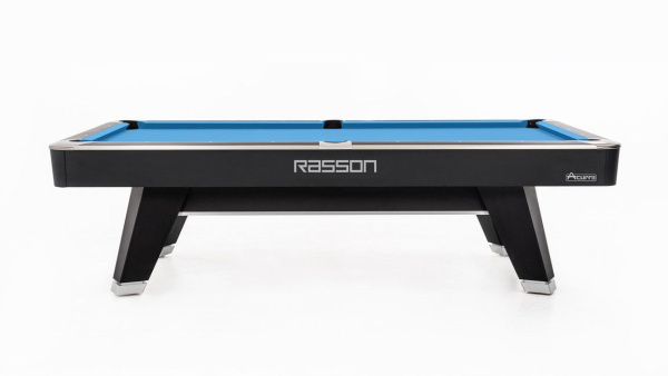 Бильярдный стол для пула "Rasson Acurra" 9 футов (черный, сланец 25 мм) в комплекте с плитой, аксессуары и сукно