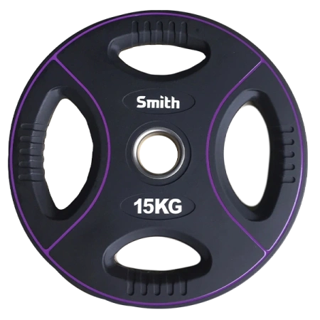 Диск для штанги Smith полиуретановый 15 кг.
