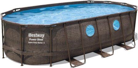 Каркасный бассейн Bestway Power Steel Swim Vista 56716 (549x274x122 с фильтр-насосом и лестницей)