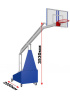 Баскетбольная стойка мобильная с щитом 1800х1050 мм из оргстекла 10 мм, на пульте управления (вынос 3,25 м)