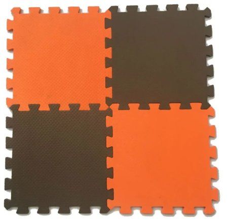 Мягкий пол разноцветный 25*25(см) 1(м2) 25МП1 
(оранжево-коричневый)