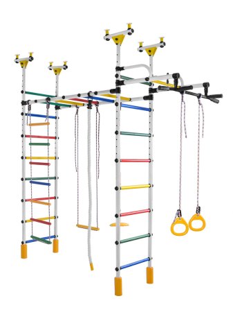 Детский спортивный комплекс Формула Здоровья Слоненок (белый радуга)