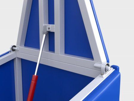 Баскетбольная стойка мобильная игровая с щитом 1800 х 1050 мм из оргстекла 10 мм (вынос 3,25 м)