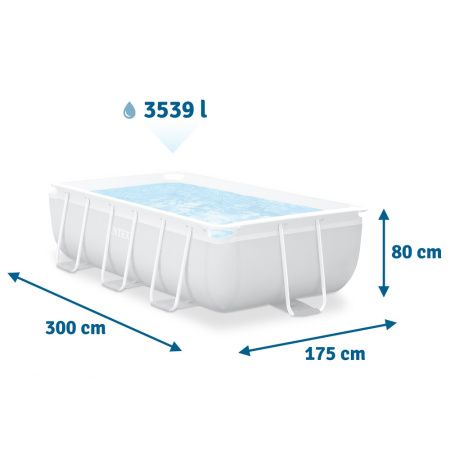 Каркасный бассейн 300х175х80см Intex 26784