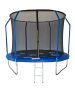 Батут SportElite PLAY фиберглас с принтом защитной сеткой внутрь с лестницей 12FT