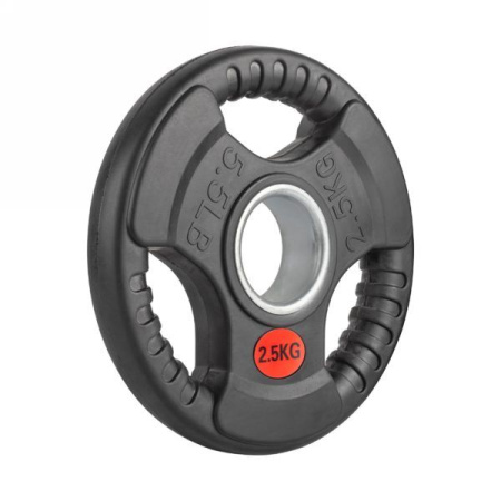 Диск VictoryFit 51 мм. обрезиненный с 3-мя хватами. 2,5 кг
