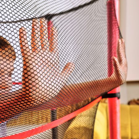 Батут детский DFC TRAMPOLINE-RED 55" с сеткой