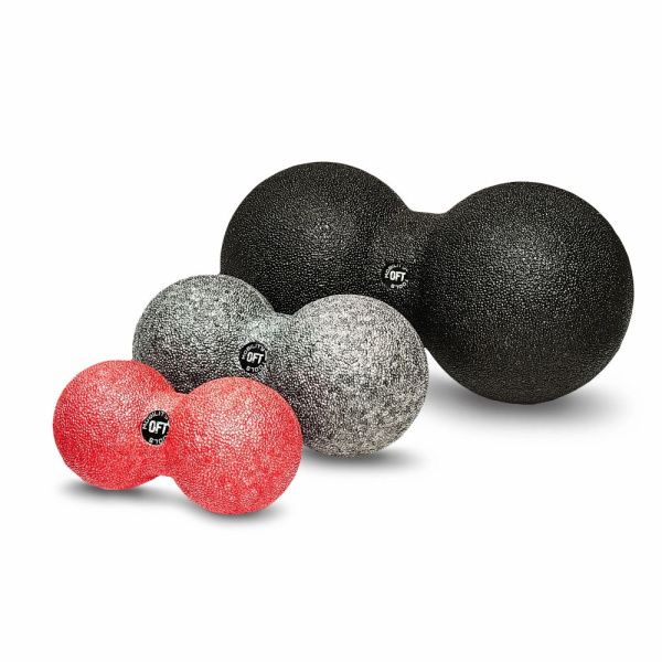 Шар массажный сдвоенный 24 х 12 см черный (без цветной коробки)