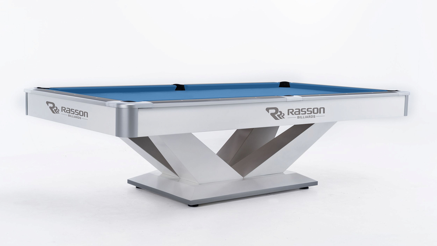 Бильярдный стол для пула RASSON "Victory 2 Plus" 9 футов (белый, сланец 30 мм)