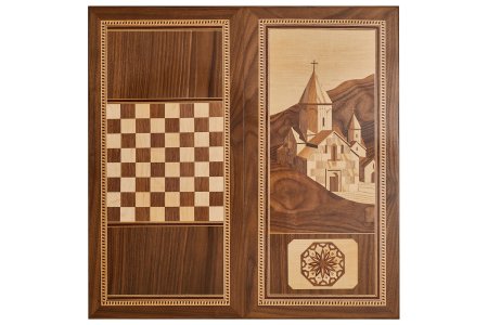 Нарды "Монастырь" инкрустация, AZ012, Zeynalyan