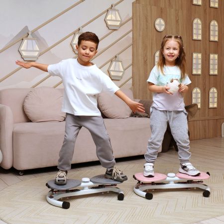 Фитнес платформа/горнолыжный тренажёр DFC "Twister Bow" с эспандерами