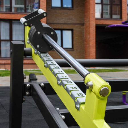 F-2813 Уличный тренажер Становая тяга с переменной нагрузкой ZAVODSPORTA