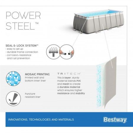 Каркасный бассейн Bestway Power Steel 56671 (488x244x122)