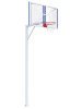 Стационарная баскетбольная стойка с профессиональным щитом 1800х1050 мм из оргстекла 10 мм (вынос 1,2м)