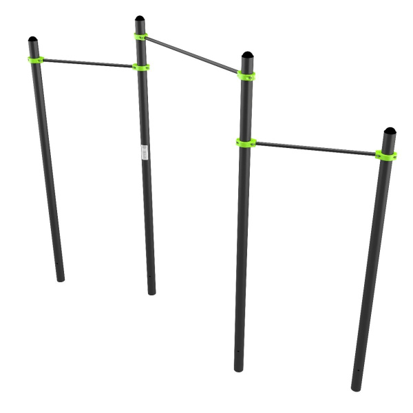 W320 Воркаут Перекладины разноуровневые для подтягивания из виса ZAVODSPORTA