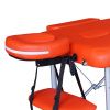 Массажный стол DFC NIRVANA, Elegant, 186х60х4 см, алюм. ножки, цвет оранжевый (Orange)
