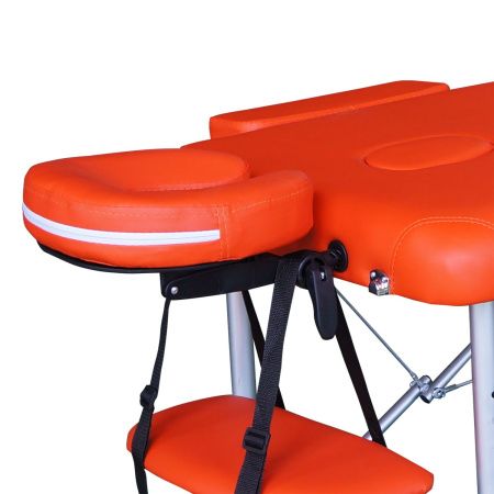 Массажный стол DFC NIRVANA, Elegant, 186х60х4 см, алюм. ножки, цвет оранжевый (Orange)