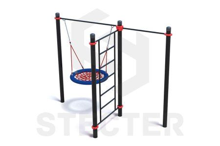 Уличный комплекс из качели Гнездо, шведской стенки и турника