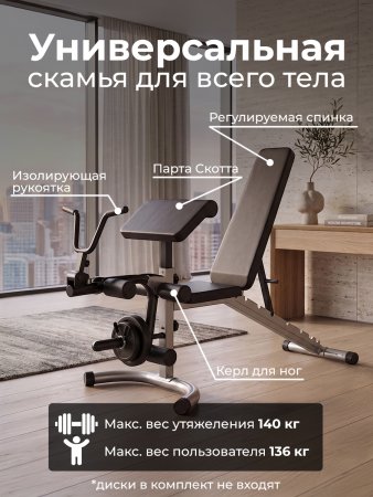 Скамья силовая универсальная с опциями DFC SPORTSOUL SBE2Q