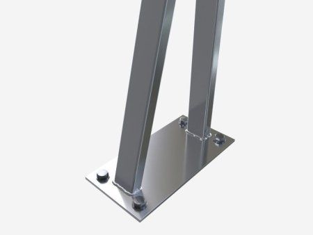 Станок хореографический напольный однорядный из нержавеющей стали