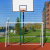 Баскетбольная стойка уличная одноопорная для игрового щита 1050х1800 мм вынос 1200 мм ZAVODSPORTA