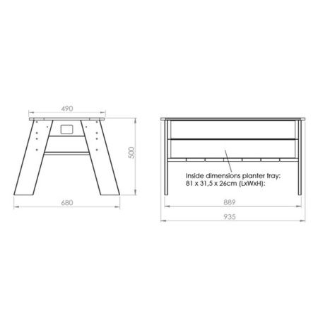 Высокая грядка Акцент закрывающаяся с набором инструментов