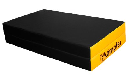 Мат Kampfer Black №4 (100 х 100 х 10) складной - винилискожа (Черно-желтый)
