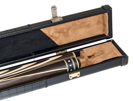 Кий для русского бильярда 2-pc (черный граб, макасар, зебрано, граб) в футляре