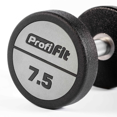 Гантельный ряд полиуретановый (шаг 2,5 кг, 10 пар) PROFI-FIT 2,5-25 кг