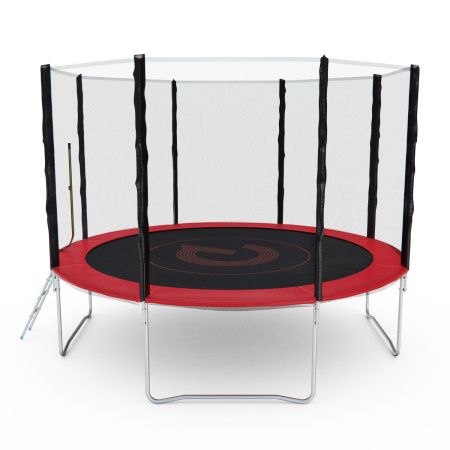 Батут с сеткой DFC PELPO 12ft с лестницей, RED