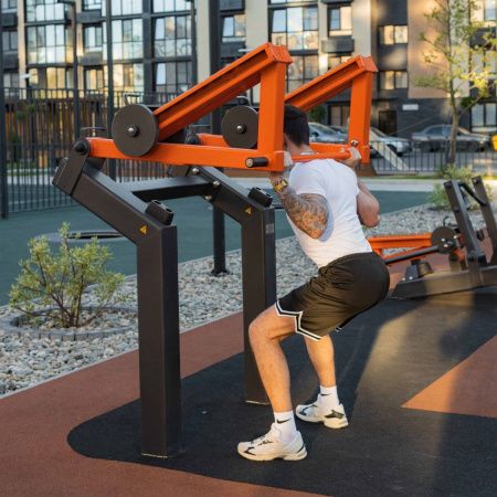 P-1804 Уличный тренажер Приседание с переменной нагрузкой ZAVODSPORTA