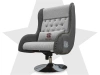 Дизайнерское кресло FUJIMO Monogram Silver Steel