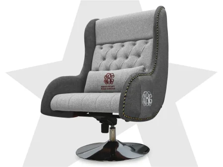 Дизайнерское кресло FUJIMO Monogram Silver Steel