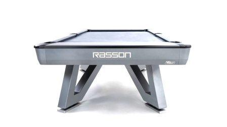 Бильярдный стол для пула "Rasson Wolf" 9 футов (серый, сланец 25 мм) в комплекте с плитой, аксессуары и сукно