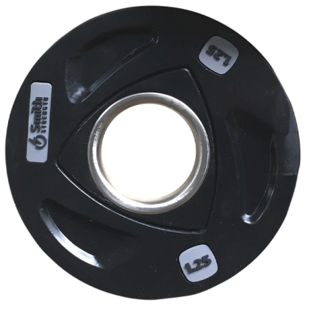 Диск для штанги Smith c 3-м хватом, обрезиненный 1.25 кг.