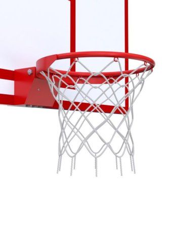 Баскетбольная стойка одноопорная разборная с щитом 1800х1050 мм из метал.листа и масс. кольцом