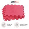 Коврик-пазл UNIX Fit влагостойкий для йоги и фитнеса, 30 х 30 х 1 см, красный, 4 шт.