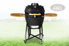 Керамический гриль-барбекю с окошком 22 дюйма (черный) (57см) с чехлом